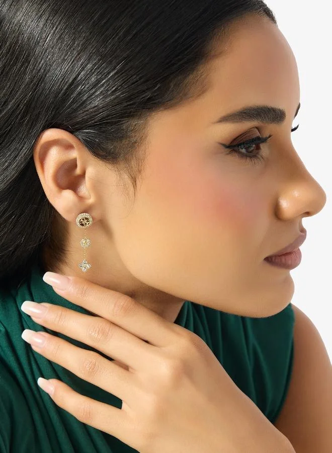 Guess  4G Crystal Drop Earrings for Women | Best Price UAE