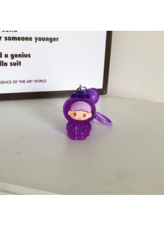 Generic 3D Fruit Bell Keychain Cute Students Accessory GiftThird generation three-dimensional fruit zaizai keychain [luminous leg holding grape] Third generation three-dimensional fruit zaizai keychain [luminous leg holding grape] 