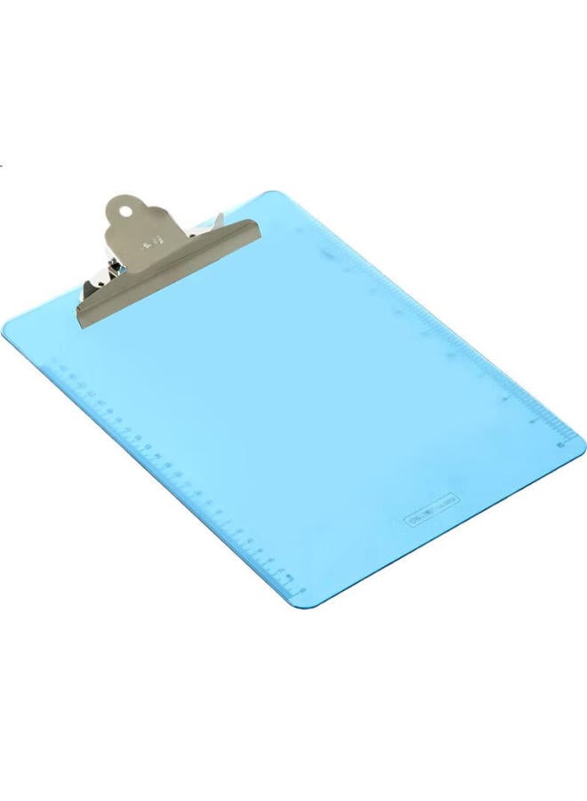 Deli A4 Transparent Business Writing Clipboard, Portable Writing Board/Desk Pad/Exam Paper Document Storage Folder, Blue 9252 - Image 3