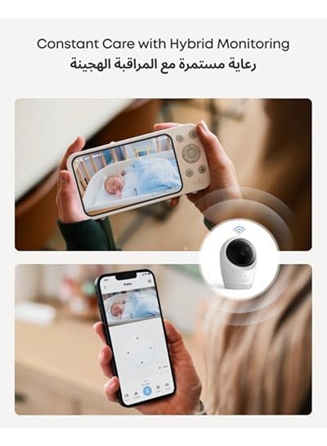 eufy Baby Monitor E21 | 4K Camera with App & Monitor Control, Pan-Tilt, 8× Zoom, Night Vision, Smart Alerts, Hybrid Wi-Fi/Offline, Portable Battery Camera  - Image 2