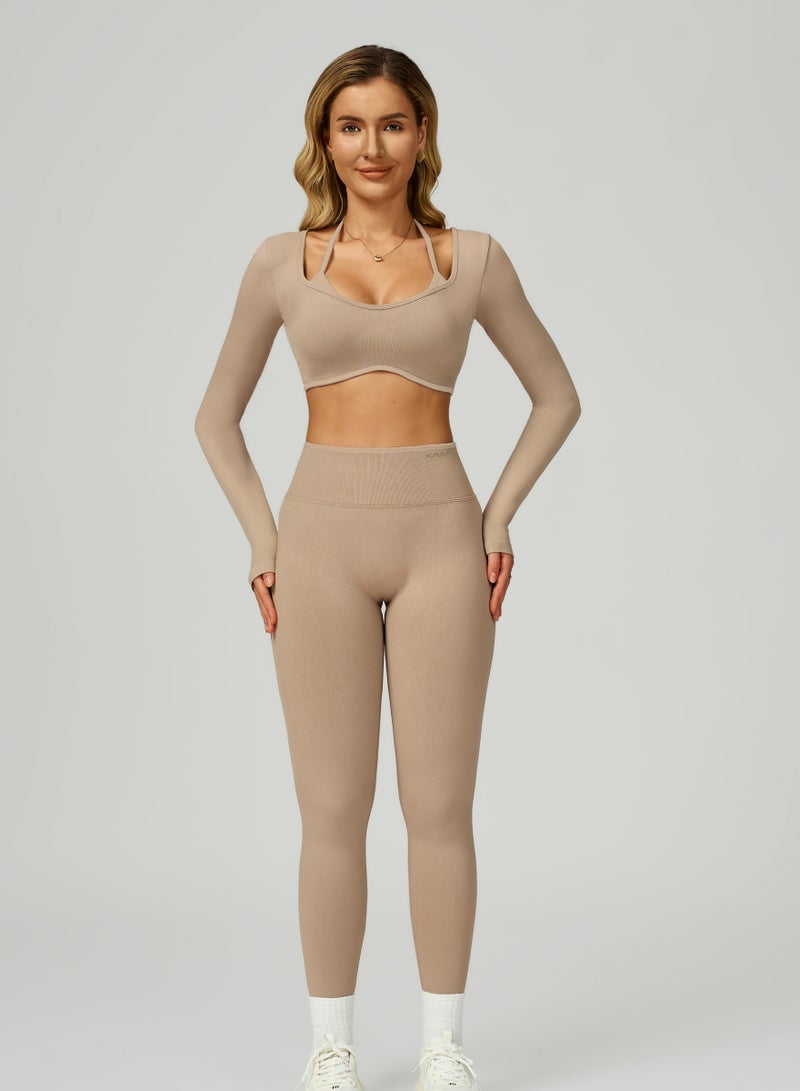 KAWN.YOGA Womens High Waist Scrunch Contour Leggings - Image 1