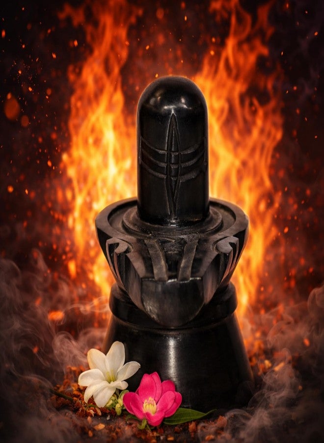 JMH Black Shivling Idol for Pooja & Abhishek | Lord Shiva Lingam with Jaladhari | Smooth Finish Shivling Murti for Home Temple, Office & Gifting (3 Inch) - Image 5