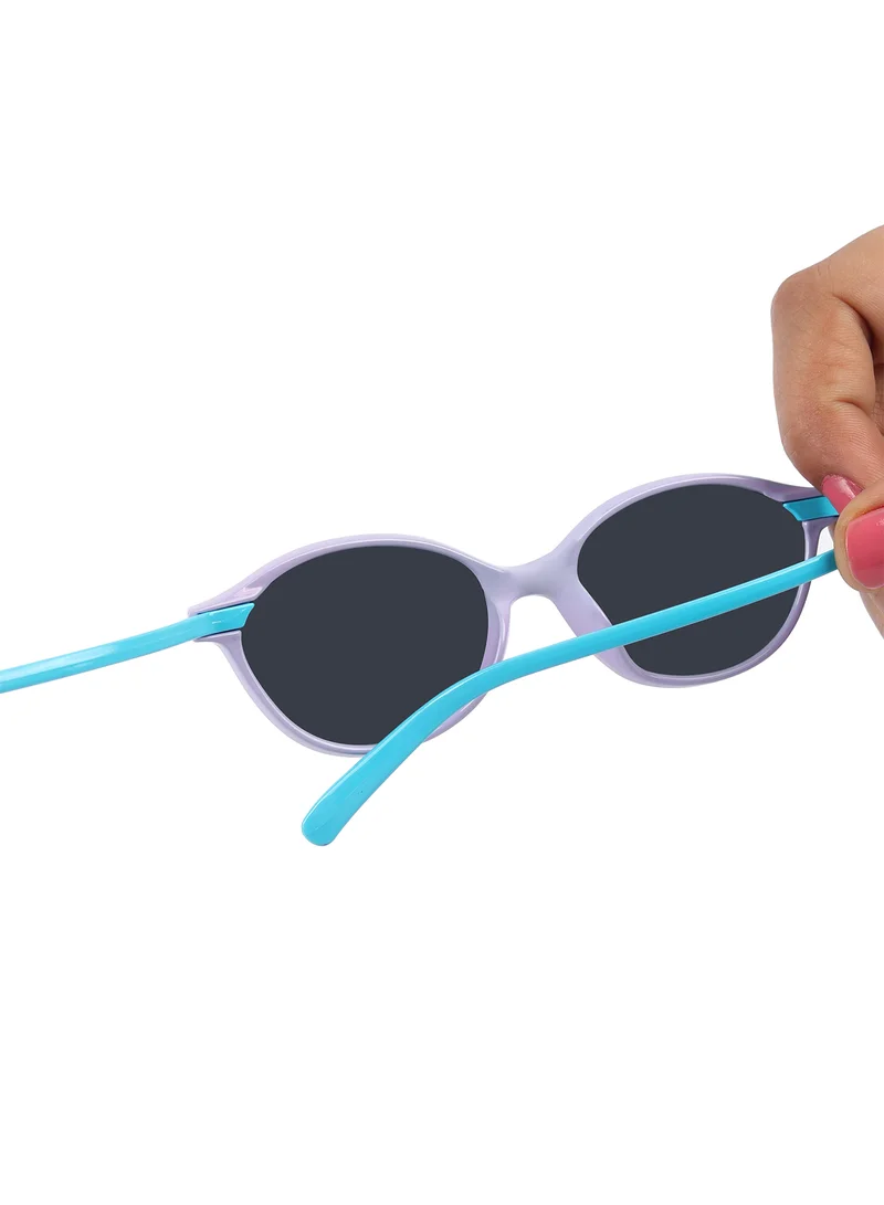 Woggles Stylish Blue & Purple Kids Oval Sunglasses