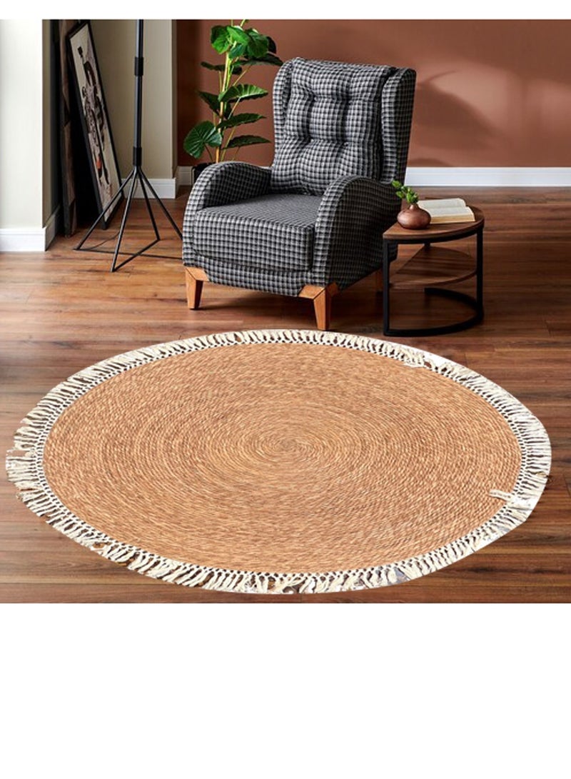 FFD Handwoven Boho Chic Jute Rug - Eco-Friendly Artisanal Design in Versatile Sizes, Perfect for Cozy & Stylish Home Decor"