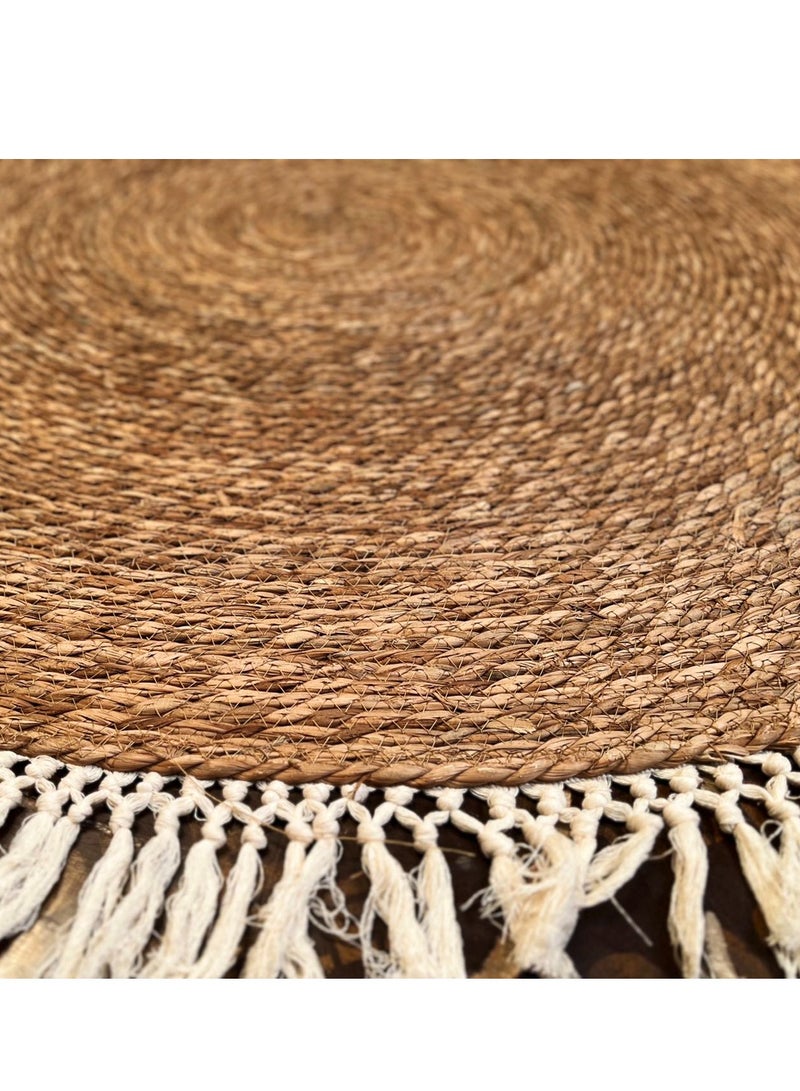 FFD Handwoven Boho Chic Jute Rug - Eco-Friendly Artisanal Design in Versatile Sizes, Perfect for Cozy & Stylish Home Decor"