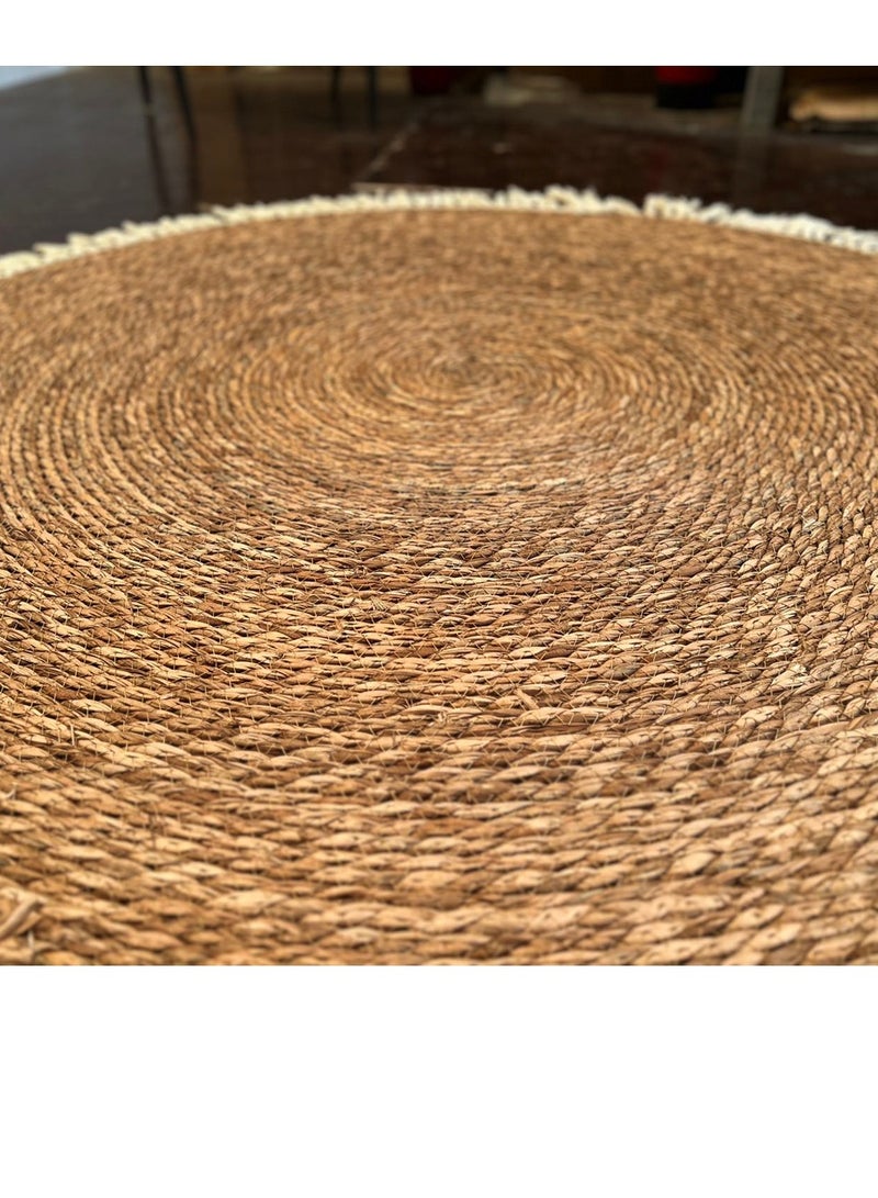 FFD Handwoven Boho Chic Jute Rug - Eco-Friendly Artisanal Design in Versatile Sizes, Perfect for Cozy & Stylish Home Decor"