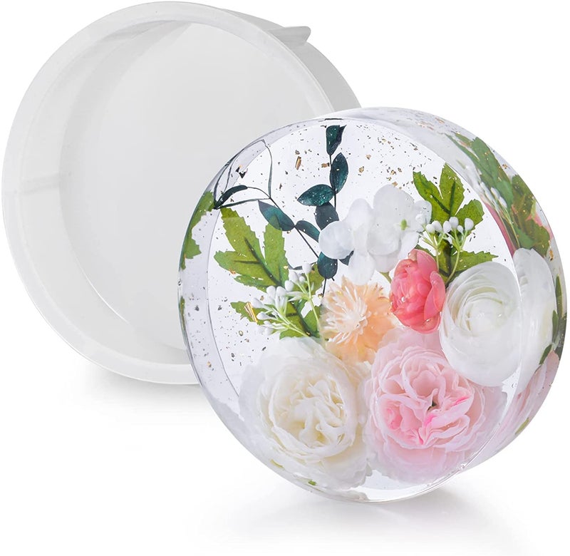 ARTOOL Round Shape Deep Casting Resin Art Mold Decorative DIY Flower Preservative Silicone Deep Casting Resin Mould Epoxy UV Resin Art Mould 6 Inch 2.1 Inch Depth Set of 1 - Image 1