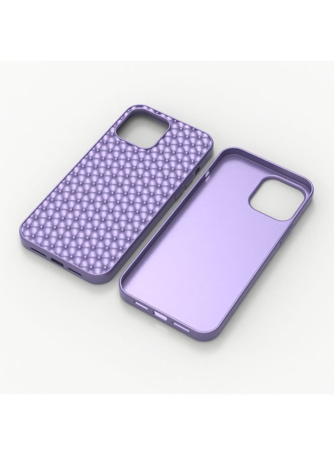 Luxury Purple Glitter Case for iPhone 16 Pro Max – Diamond Grid Design, Shockproof Elegant Protection - Image 3