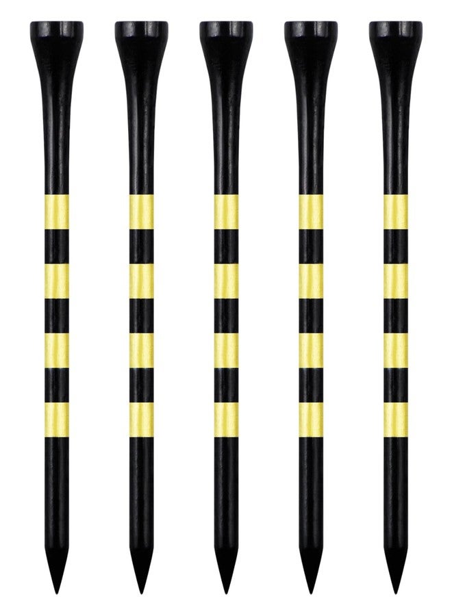 Zivisk Wooden Golf Tees 3-1/4" 100 Count 83mm Black - Image 1