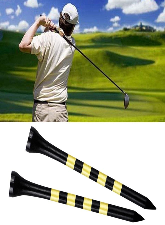 Zivisk Wooden Golf Tees 3-1/4" 100 Count 83mm Black - Image 5