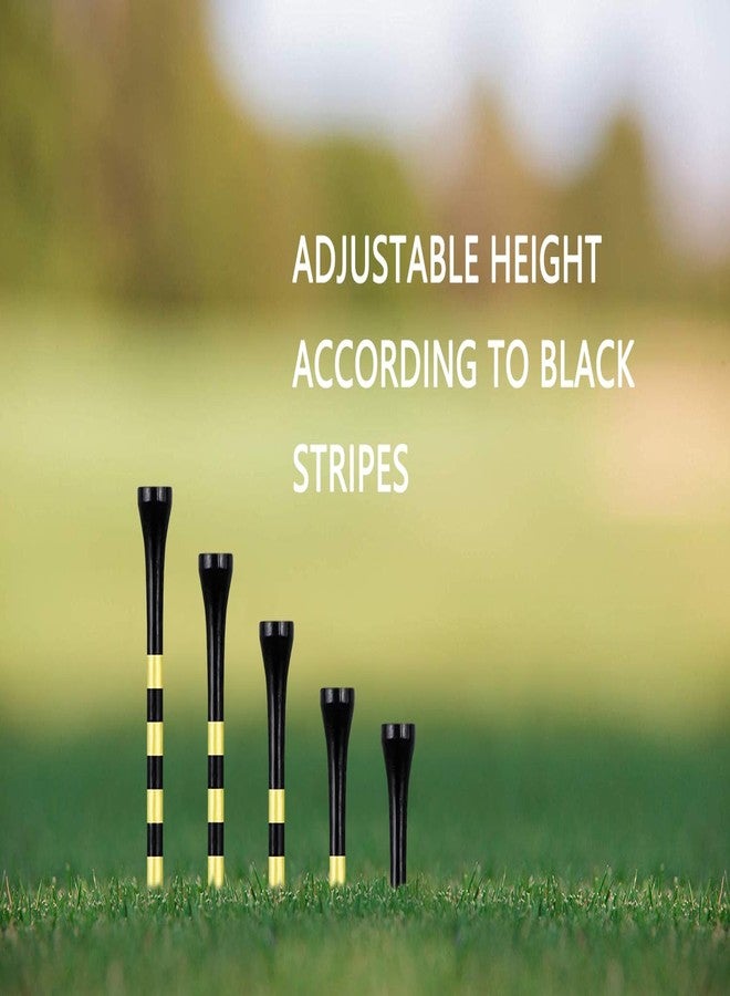 Zivisk Wooden Golf Tees 3-1/4" 100 Count 83mm Black - Image 3