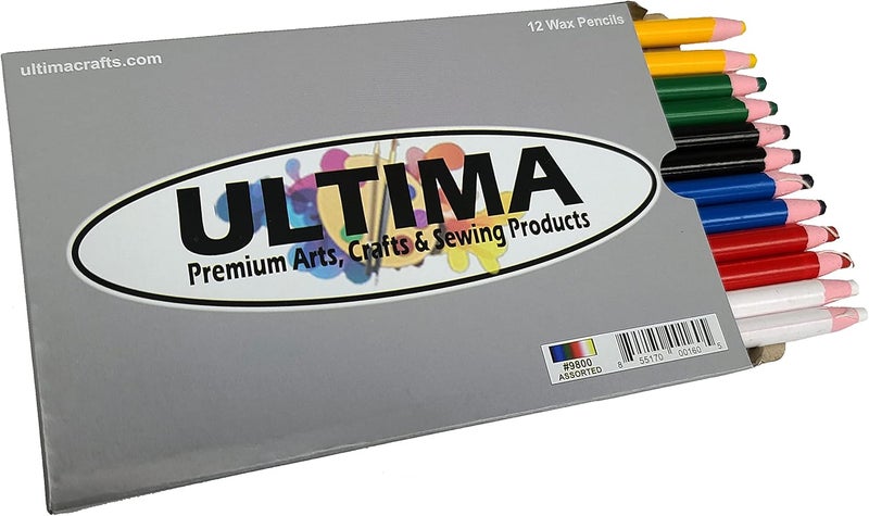Ultima China Marker – Peel-Off Grease Pencil/Wax Pencil – Leaves Opaque, Easy to Remove Markings on all Glazed, Non-Porous & Polished Surfaces (Assorted) - Image 1