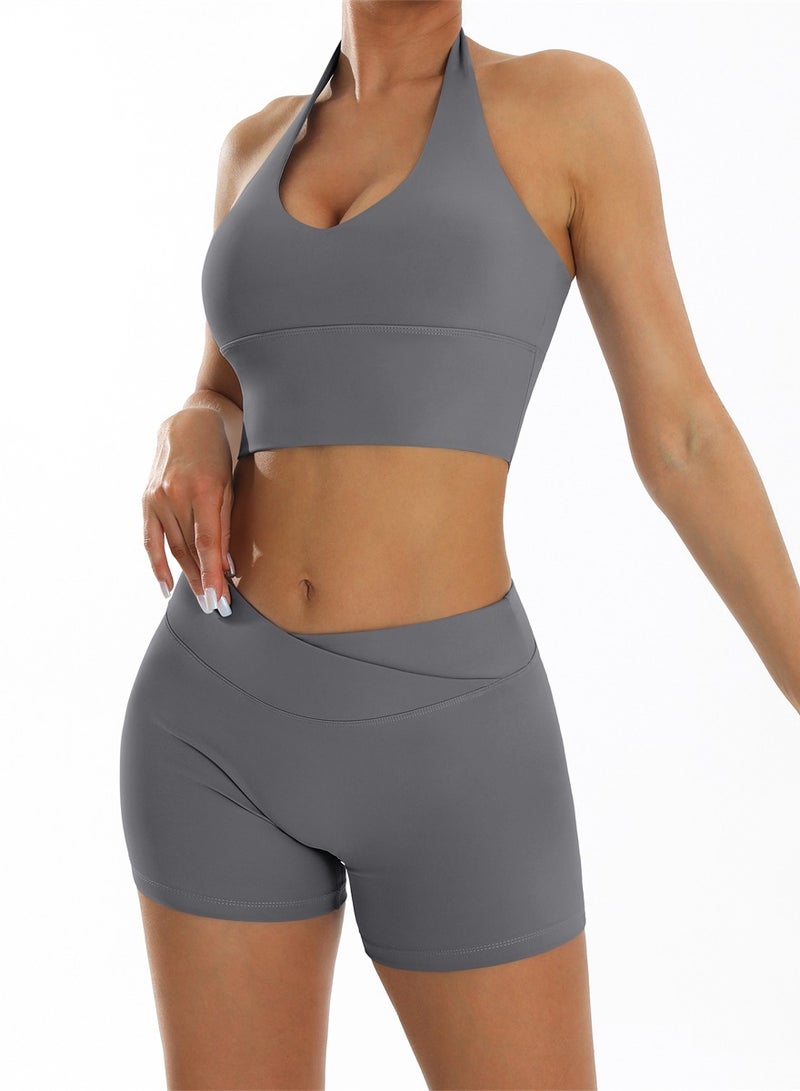 general 2PCS Yoga Set Women Gym Shorts Tracksuit Workout Clothes Hip Lifting Sport Suit Female Sports Bra Fitness Shorts Sportwear - Image 1