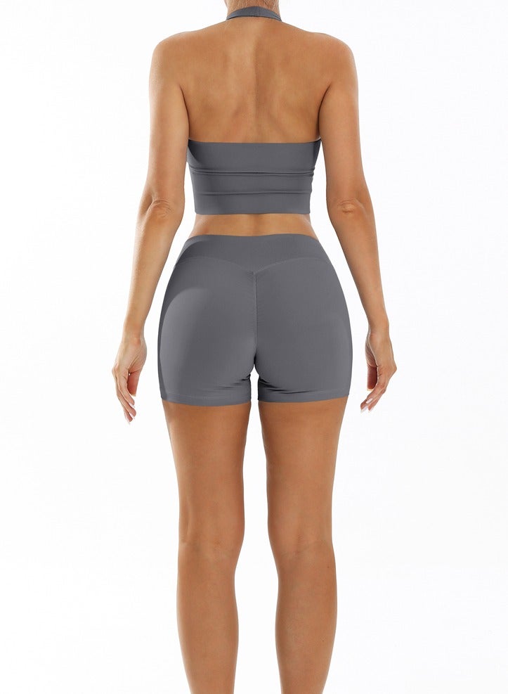 general 2PCS Yoga Set Women Gym Shorts Tracksuit Workout Clothes Hip Lifting Sport Suit Female Sports Bra Fitness Shorts Sportwear - Image 4