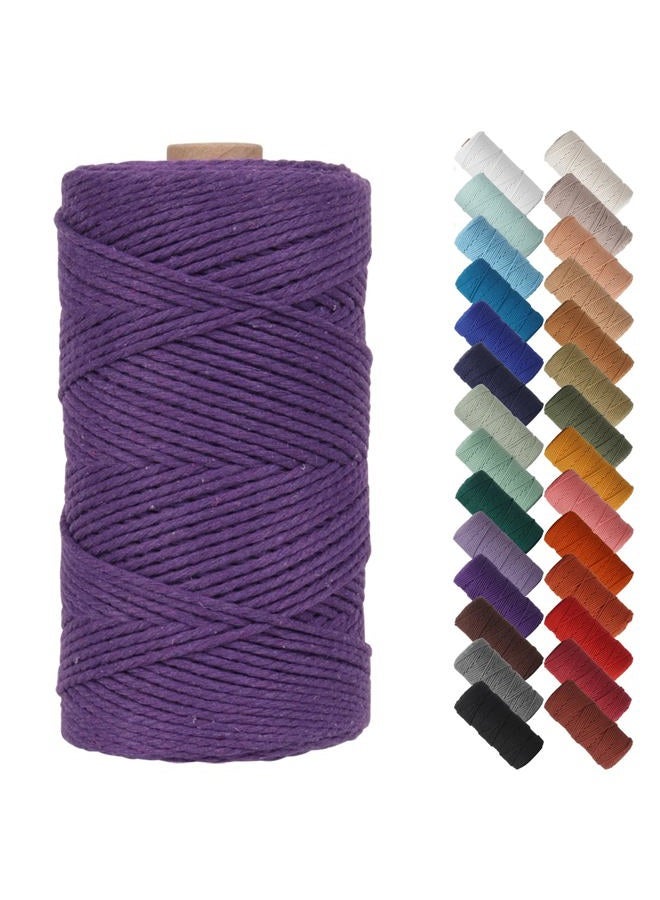 NOANTA Deep Purple Macrame Cord 2mm x 220yards, Colored Macrame Rope, Cotton Rope Macrame Yarn, Colorful Cotton Craft Cord for Wall Hanging, Plant Hangers, Crafts, Knitting - Image 1