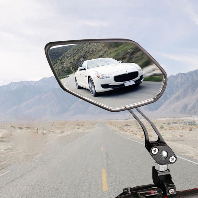 Universal Bike Rearview Mirror Left Side Glass Lens Mountain Bike Handlebar Mirror Cycling Safety - Image 5