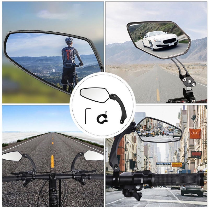 Universal Bike Rearview Mirror Left Side Glass Lens Mountain Bike Handlebar Mirror Cycling Safety - Image 4