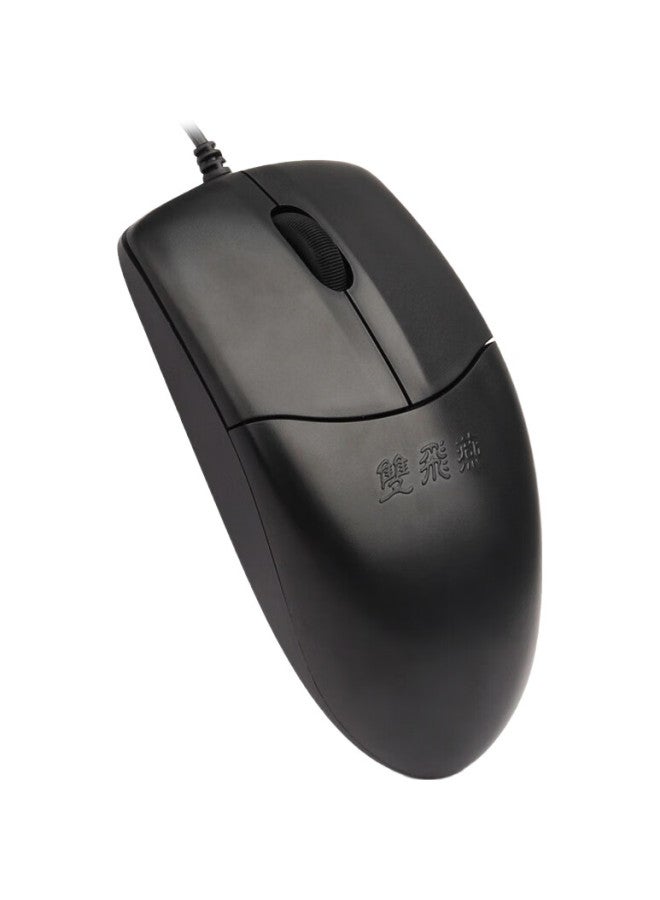 A4TECH Op-520Np Wired Mouse, Desktop Computer Office Mouse, Portable Mouse, Ps/2 Round Hole Interface Mouse, Black - Image 2