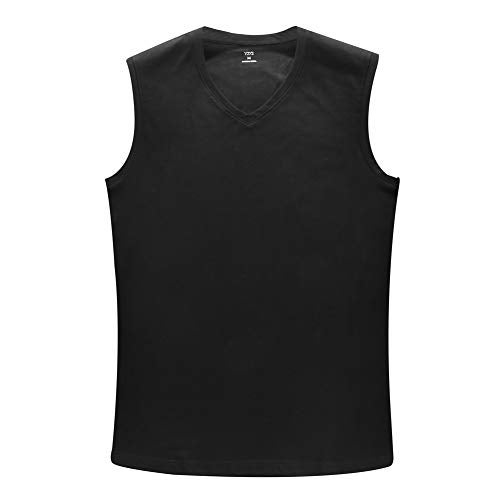 Y2Y2 Men's Sleeveless V-Neck T-Shirt, Black, Big and Tall 3XL (54"-56") - Image 5