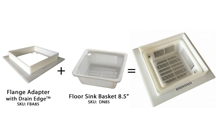 Drain-Net 8.5" Floor Sink Basket with 12" Flange Assembly & Drain Edge™ - Image 3