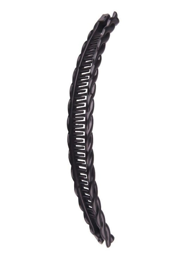 Junfamilee 6Pcs Brown, White, Black Banana Clips Hair Clincher Combs，Ponytails, Fishtails, Ponytail Holders Bananas Vintage Large Hair Clip for Thick Banana Clips Set for Women Stylish Hair Accessories - Image 3