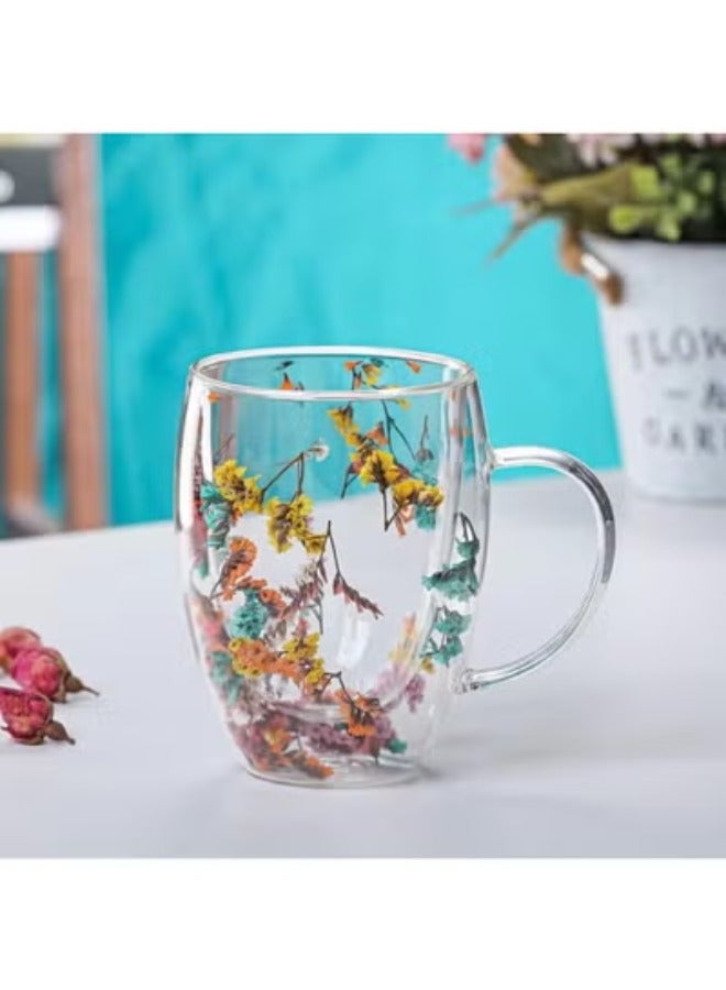 Double Wall Glass Coffee Mug Clear Cups for Cappuccino Tea Espresso Latte Hot Beverages Glasses, Assorted Colors - 200ml - Image 2