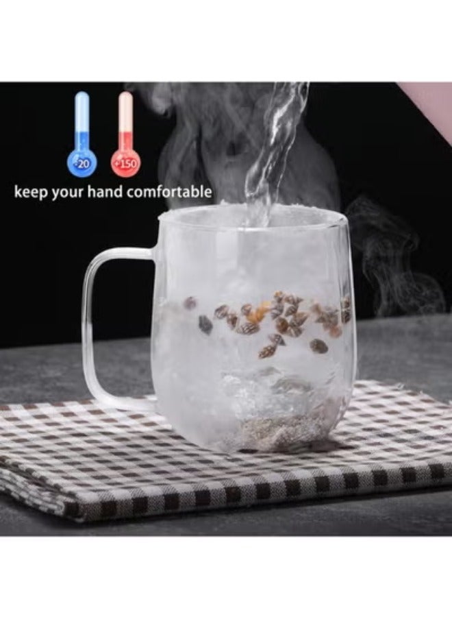 Double Wall Glass Coffee Mug Clear Cups for Cappuccino Tea Espresso Latte Hot Beverages Glasses, Assorted Colors - 200ml - Image 5