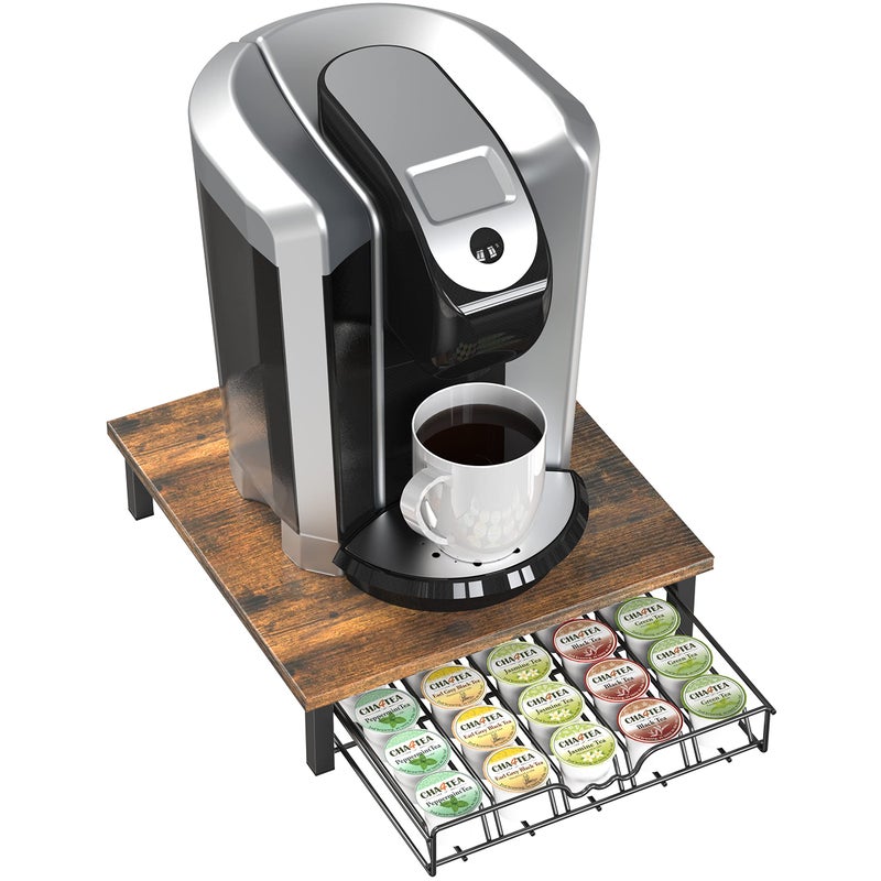 Deco Brothers DecoBrothers K-Cup Holder Drawer for 30 Coffee Pods Storage, Rustic Brown - Image 5