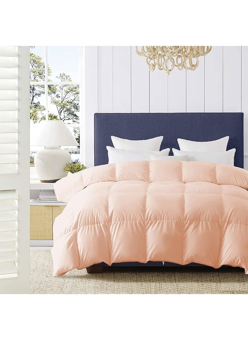 Indian Kingdom Indian Kingdom 500 GSM Winter Proof Comforter Premium Collection Quilted Comforter 90 x 100 Inches228cm x 254cm Double Bed ComforterPeach  - Image 1