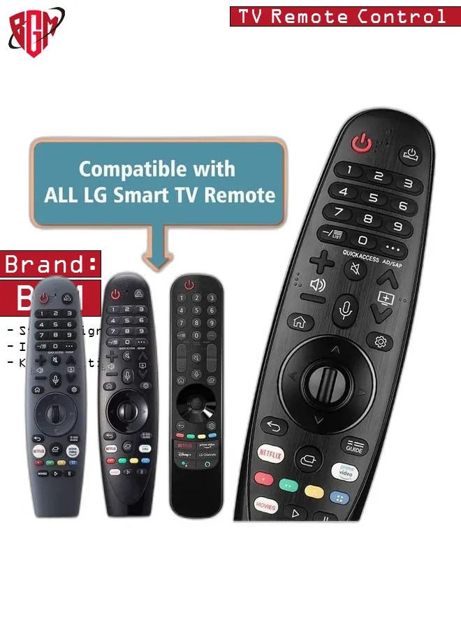 BGM - New MR-20GA Magic Wand Voice Remote Control Replacement AKB75855501 for LG 2018 2019 2020 OLED Nano Cell and 4K UHD Models Smart TVs, with Netflix and Prime Video Hot Keys. - Image 1