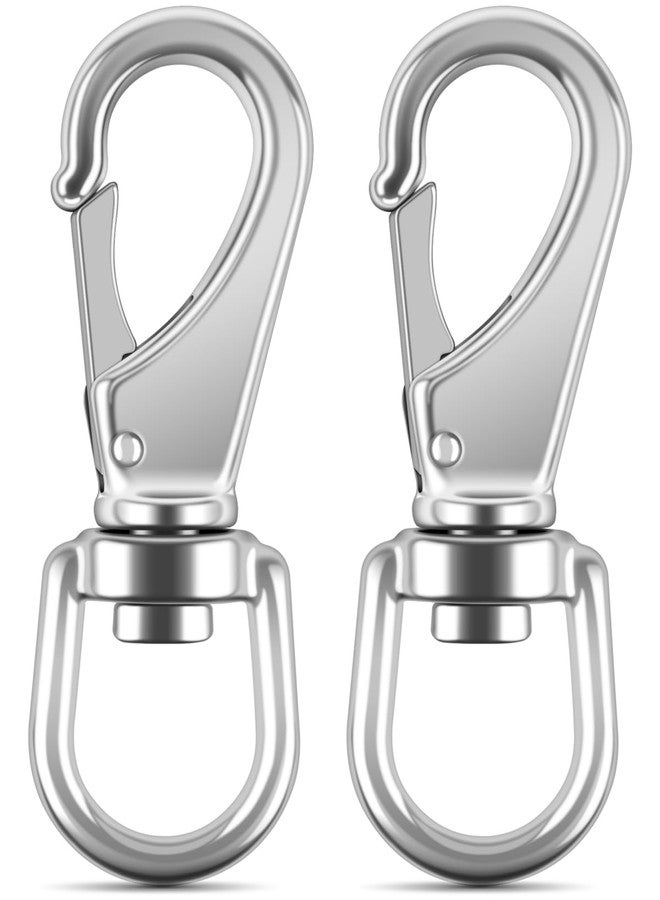 PACETAP Swivel Eye Snap Hooks, Stainless Steel Flag Clips 3.5 Inch Swivel Snap Hook Heavy Duty Diving Clips Spring Hooks for Flagpole Rope, Dog leashes, Keychains, Boat Ropes, Bird Feeders(2 PACK) - Image 1
