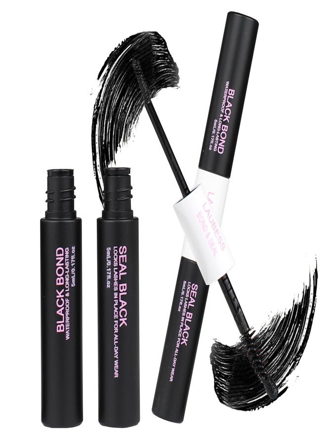 LAUBESS Lash Bond and Seal Waterproof LAUBESS Lash Glue for Eyelash Clusters 2 in 1 Lash Cluster Glue Adhesive Eyelash Glue Home Use Strong Hold 72H 10ml - Image 1