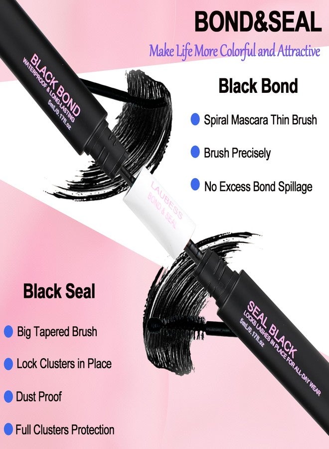 LAUBESS Lash Bond and Seal Waterproof LAUBESS Lash Glue for Eyelash Clusters 2 in 1 Lash Cluster Glue Adhesive Eyelash Glue Home Use Strong Hold 72H 10ml - Image 3