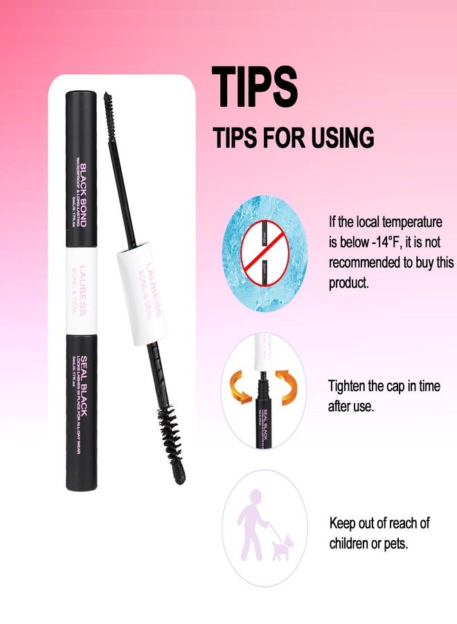 LAUBESS Lash Bond and Seal Waterproof LAUBESS Lash Glue for Eyelash Clusters 2 in 1 Lash Cluster Glue Adhesive Eyelash Glue Home Use Strong Hold 72H 10ml - Image 5