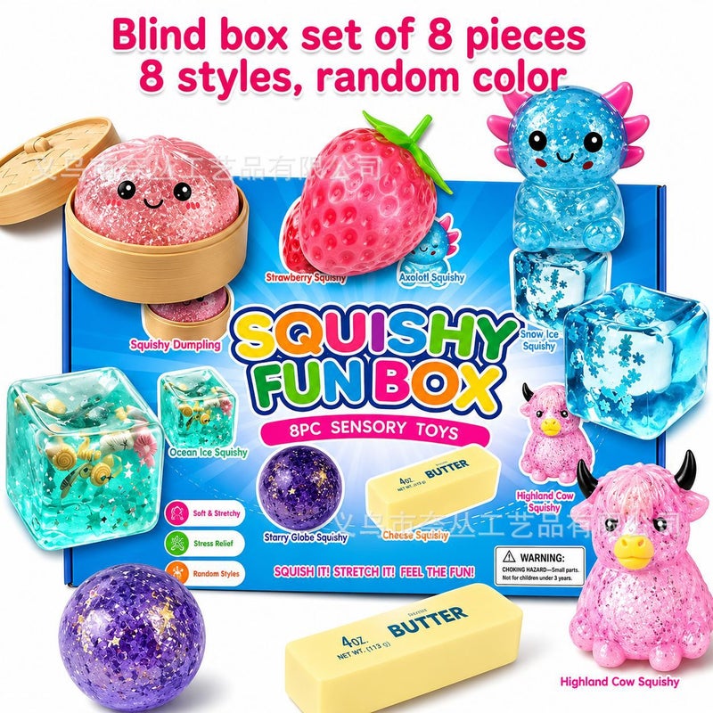 8-Piece Boxed Maltose Stress-Relief Squishy Toys - Image 2
