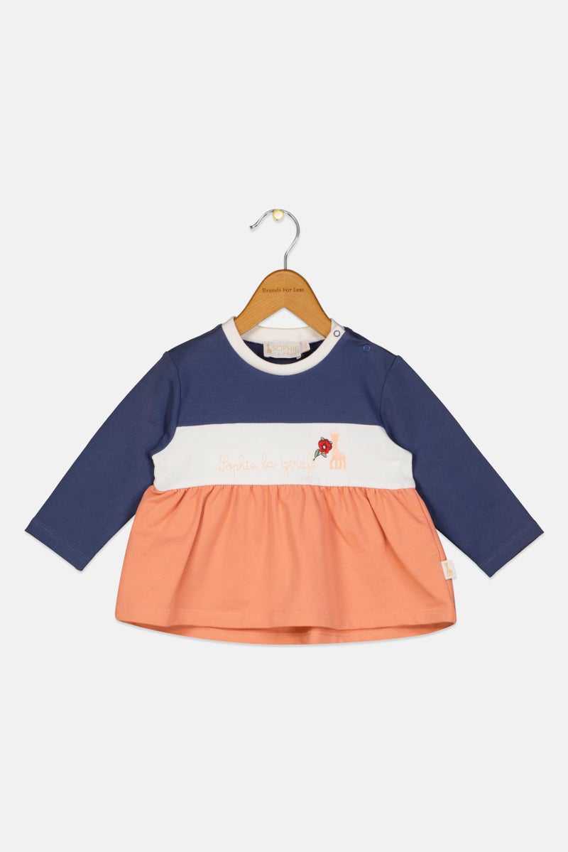 Sophie la girafe Toddlers Girl Crew Neck Long Sleeve Top, Multicolor - Image 1