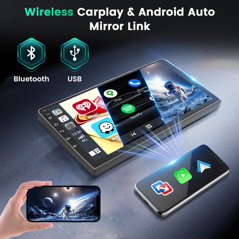 Hikity [8-Core 4+64G] for 2008-2012 Subaru Forester Impreza WRX Android 15 Car Stereo, Hikity 9" Touchscreen Radio Wireless Carplay Android Auto GPS/WiFi/Bluetooth/12080P FM/RDS/32EQ/DSP SWC Backup Cam - Image 3