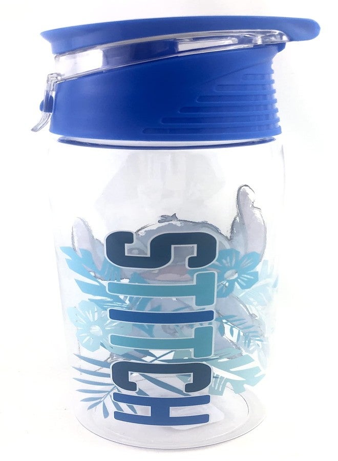Jerry Leigh Disney - Lilo and Stitch Flip Top Water Bottle - Loop Attachment Handle - 24 Ounce - Image 2