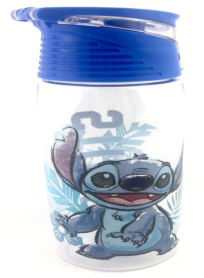 Jerry Leigh Disney - Lilo and Stitch Flip Top Water Bottle - Loop Attachment Handle - 24 Ounce - Image 1