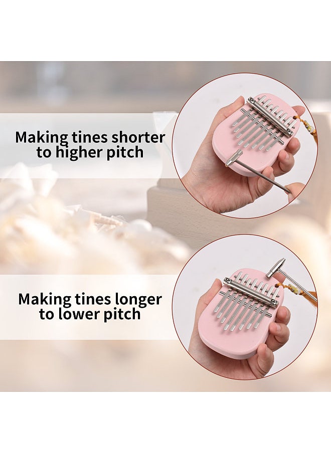 Kalimba Mini Thumb Piano 8 Keys Portable Musical Instrument Kalimba Thumb Piano with Tune Hammer Gift for Adult Beginners Interesting Party Travel Thumb Piano Instrument