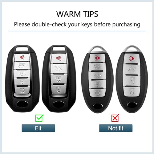 Tengare Car Key Fob Cover Compatible with Infiniti Key Case Protector Keychain Holder Q50 Q60 QX50 QX55 QX60 Accessories - Image 5