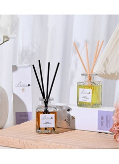 بلاك روز 50 مل موزع الزيوت العطرية، أعواد القصب الفاخرة، زيت عطري، عصا قصب الروطان، عطر منزلي، ليلة صيفية مرصعة بالنجوم، رائحة المشمش والورد الكلاسيكية  - Image 3