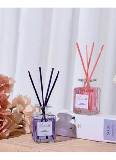 بلاك روز 50 مل موزع الزيوت العطرية، أعواد القصب الفاخرة، زيت عطري، عصا قصب الروطان، عطر منزلي، ليلة صيفية مرصعة بالنجوم، رائحة المشمش والورد الكلاسيكية  - Image 4