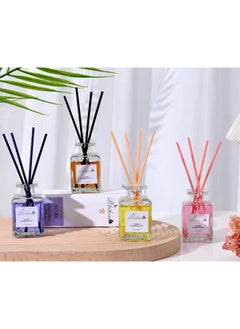 بلاك روز 50 مل موزع الزيوت العطرية، أعواد القصب الفاخرة، زيت عطري، عصا قصب الروطان، عطر منزلي، ليلة صيفية مرصعة بالنجوم، رائحة المشمش والورد الكلاسيكية  - Image 2