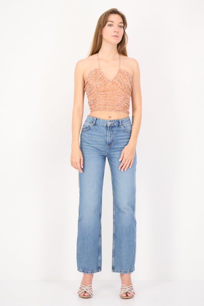 Lefties بلوزة نسائية بدون أكمام بتصميم طباعة زهور، متعددة الألوان - Image 4