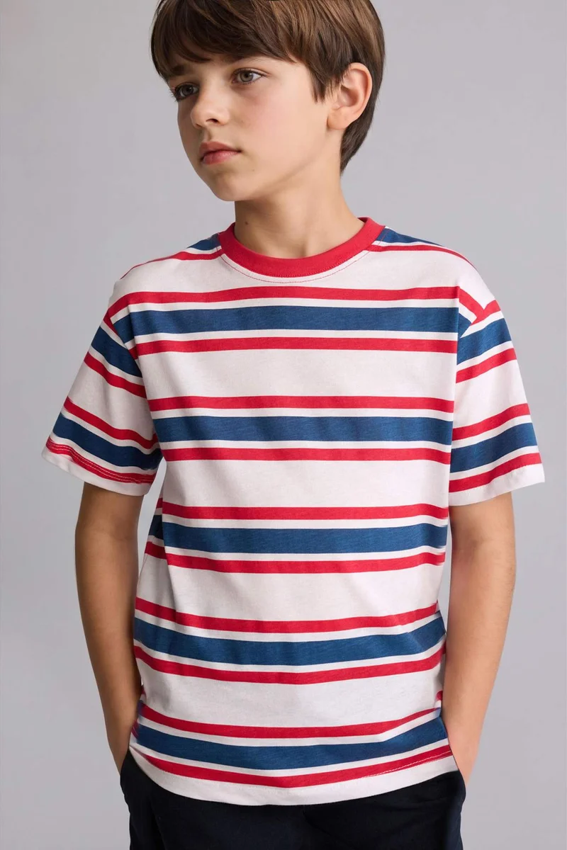 DeFacto Boy New Regular Fit Printed Short Sleeve T-Shirt