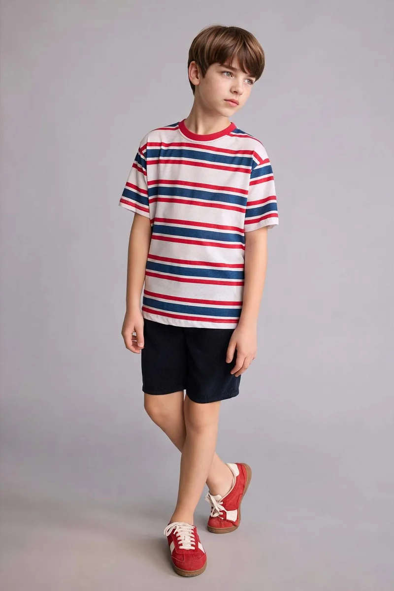 DeFacto Boy New Regular Fit Printed Short Sleeve T-Shirt