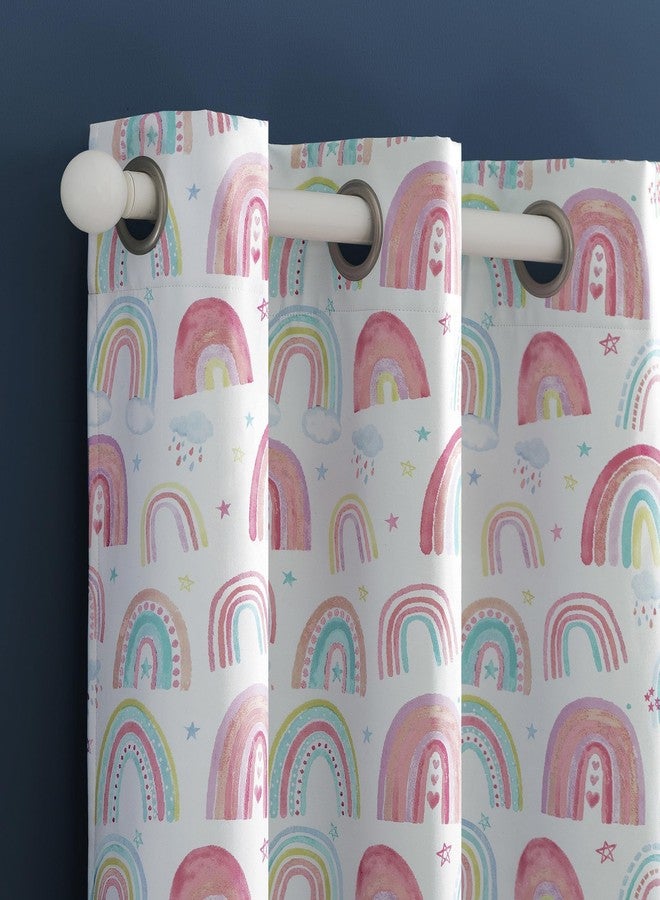 Sun Zero Rainbows Print Total Blackout Grommet Curtain Panel, 40" x 84", Multi - Image 3