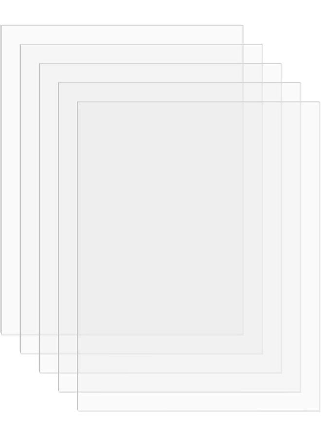 TPGP Acrylic Sheet Clear Cast Plexiglass 5” x 7” 0.04” Thick (1mm) Pack of 5 Transparent Plastic Plexi Glass Board with Protective Paper for Photo Frame Replacement, DIY Display Projects, Craft  - Image 1