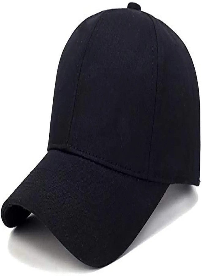 NESVIB Unisex Cotton Cap (BaseballCapPlain_Black_Free Size) - Image 2